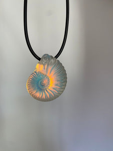 Ammonite “ice sun” pendant
