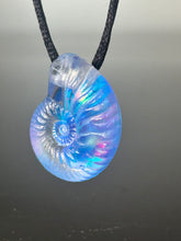 Sky opal ammonite pendant