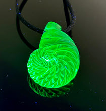 Emerald Uranium Ammonite Pendant