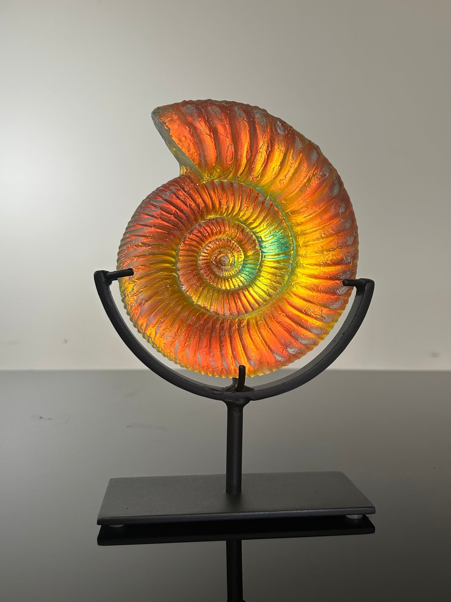 Fire Ammonite Sculpture