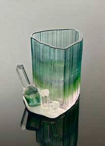 Tourmaline cluster glass
