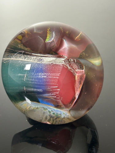 Tourmaline lens paperweight