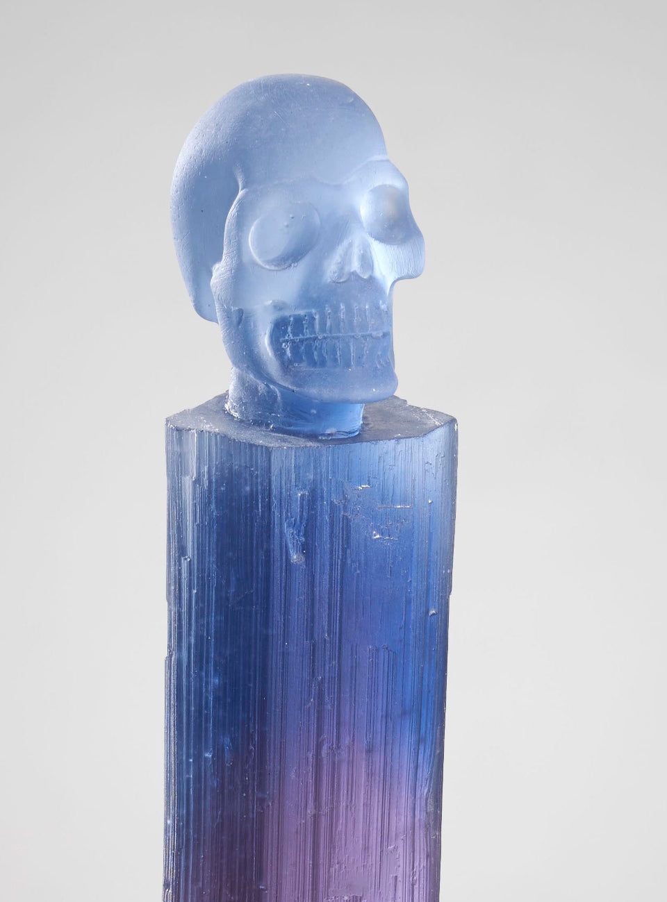 Skull Tourmaline Crystal sculpture