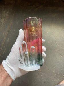Tourmaline cluster glass