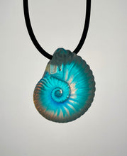 Ammonite “ice sun” pendant