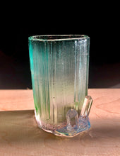 Tourmaline shot glass/bud vase with crystals