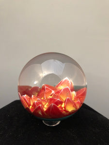 Cinnabar crystal orb 2 1/8”